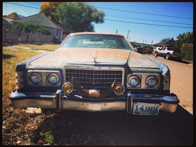 Lots of interesting sights around Laramie, WY. Eliana captured this fancy car during our day of b-roll. ©